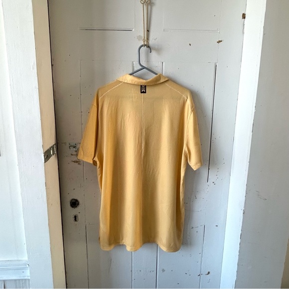 Nike Men's Dri Fit Mustard Yellow Textured Polo Shirt - Picture 4 of 15